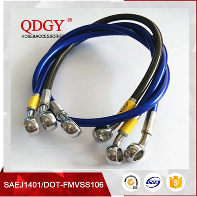 China ISO9001Certificated DOT FMVSS106 approved 1/8 size racing car and racing motorcycle stainless steel braided  hose supplier