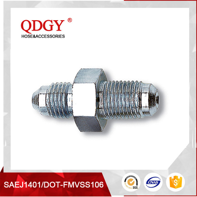 China qdgy steel material with chromed plated coating -3 AND -4 AN  SAE Brake Adapter Fittings10MM X 1.25 Male supplier