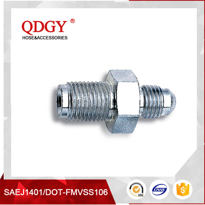 China qdgy steel material with chromed plated coating -3 AND -4 AN  SAE Brake Adapter Fittings 7/16 X 24 I.F.MALE supplier