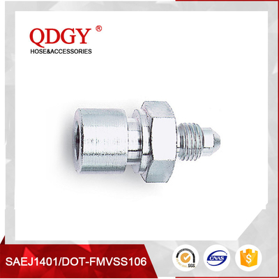 China qdgy steel material with chromed plated coating -3 AND -4 AN  SAE Brake Adapter Fittings 3/8 X 24 I.F FEMALE supplier