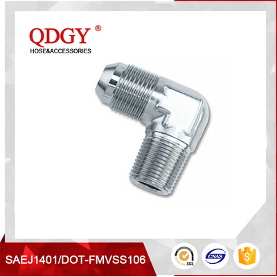 China qdgy steel material with chromed plated coating qdgy -3 AND -4 AN 1/8 NPT PIPE MALE stainless 90 degree flare supplier
