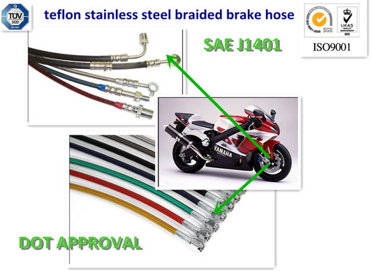 China dot approved OE stainless steel wire braided brake line supplier