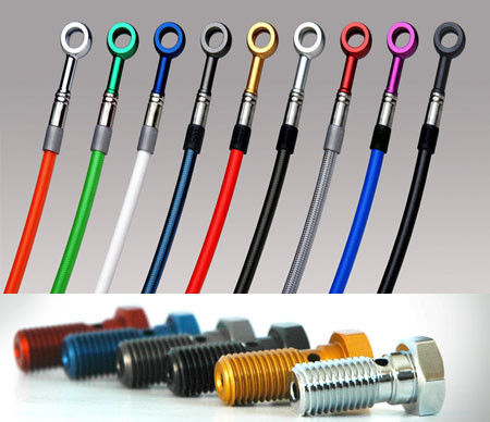 Motorcycle Racing Colored /PTFE Steel Braided Brake Line Hose Kits supplier