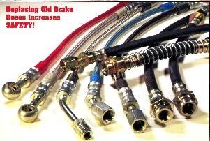 1/8 SIZE 3.2*7.5 Motorcycle Racing Colored /PTFE Steel Braided Brake Line Hose Kits supplier