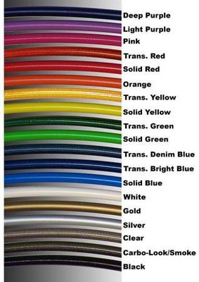 1/8 SIZE 3.2*7.5 Motorcycle Racing Colored /PTFE Steel Braided Brake Line Hose Kits supplier