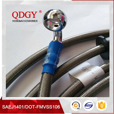 ISO9001Certificated DOT FMVSS106 approved 1/8 size racing car and racing motorcycle stainless steel braided  hose supplier