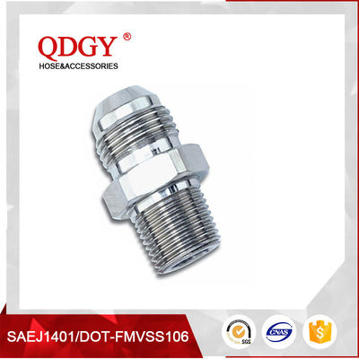 qdgy steel material with chromed plated coating -3 AND -4 AN  SAE Brake Adapter Fittings10MM X 1.25 Male supplier