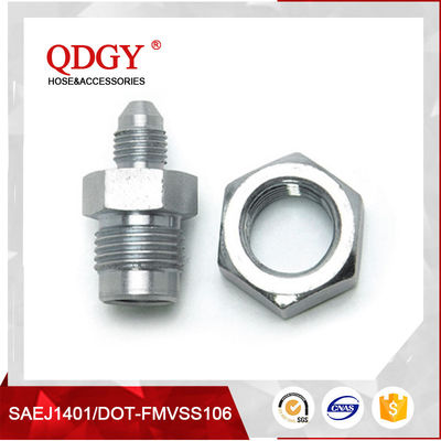 qdgy steel material with chromed plated coating -3 AND -4 AN  SAE Brake Adapter Fittings 3/8 X 24 I.F FEMALE supplier