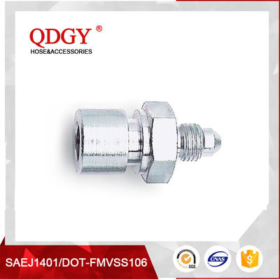 qdgy steel material with chromed plated coating -3 AND -4 AN  SAE Brake Adapter Fittings 3/8 X 24 I.F FEMALE supplier