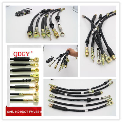 hot sale DOT SAE J1401 certificated hydraulic Rubber brake hose with two PVA reinforcement supplier