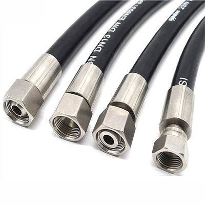 SAE 100 R1 AT R2 AT DIN EN 853 1SN 2SN flexible high pressure rubber hydraulic hose supplier